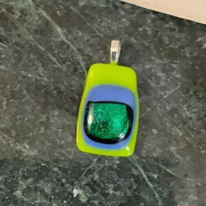 Glass Pendant with 925 Silver Bale